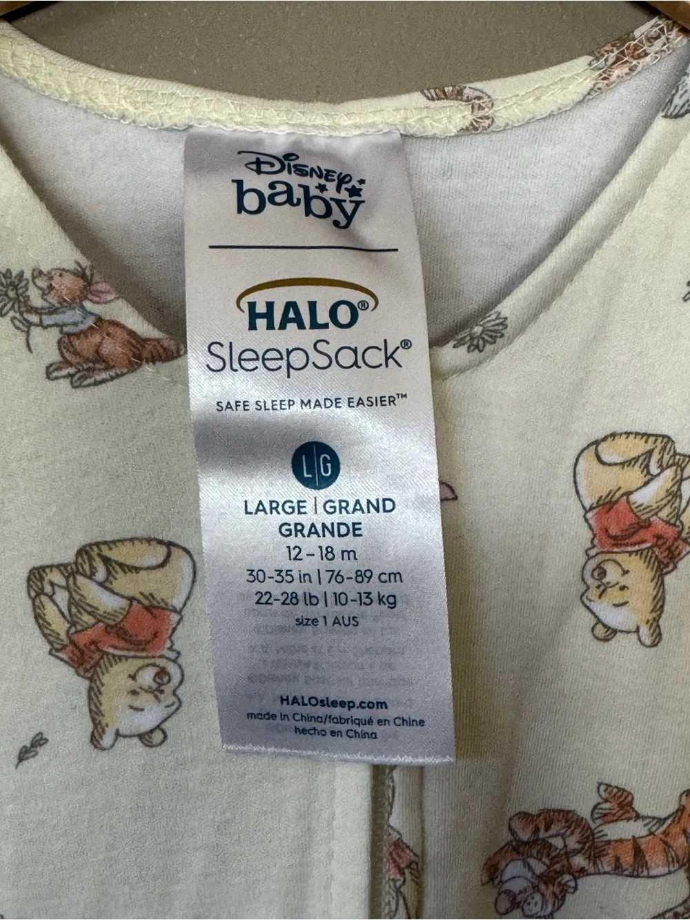 Disney | Winnie the Pooh Sleeveless Zip Sleep Sack - NWOT